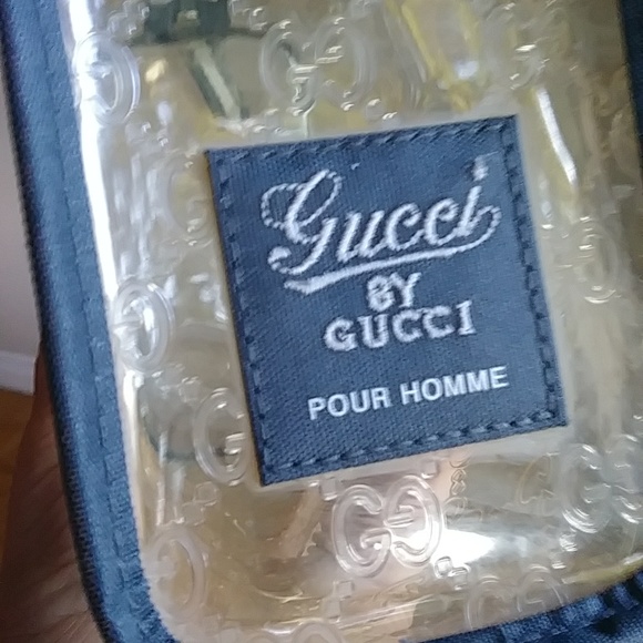 Vintage Gucci clear cosmetic bag toiletry makeup travel clutch pouch - Picture 7 of 9